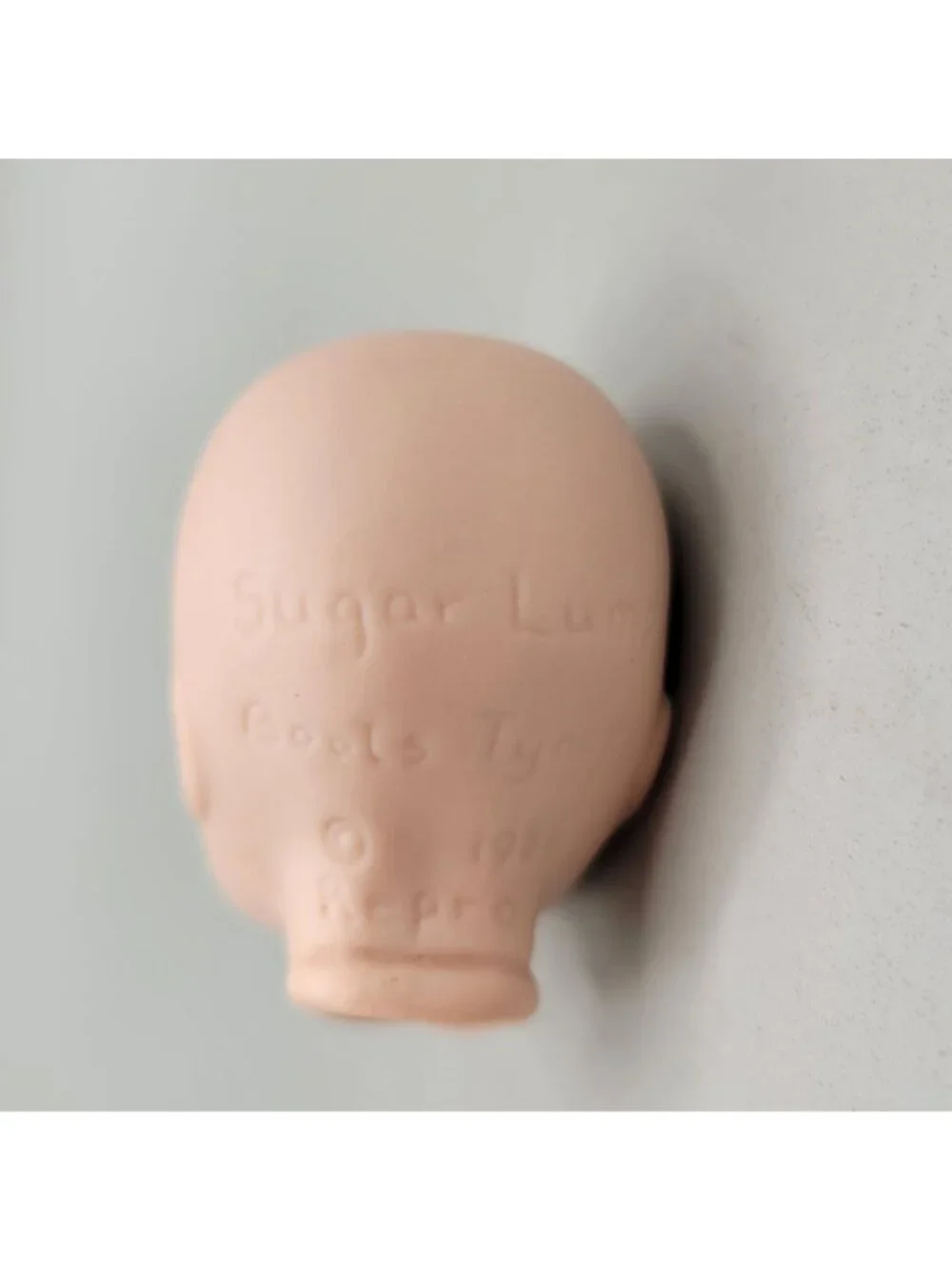Porcelain Bisque Doll Head Sugar Lump Repro Boots Tyner Painted Face Closed Eyes